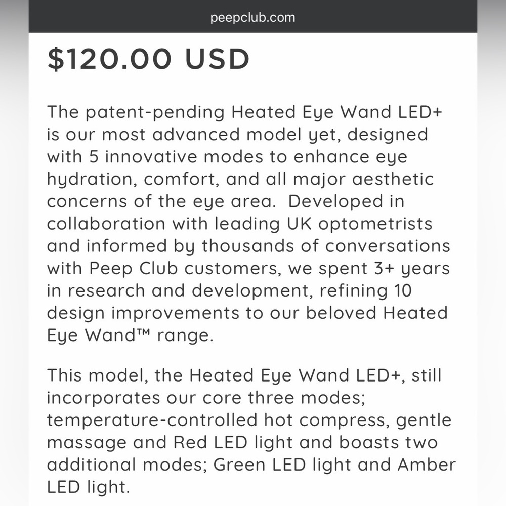 Peep Club Heated Eye Wand™ LED + - Picture 4 of 12